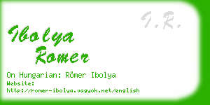 ibolya romer business card